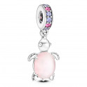 Charm Colgante Tortuga Marina Cristal de Murano Rosa 798939C02