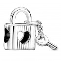 Heart Padlock and Key Charm 790095C01