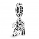 Ciondolo pendente in argento sterling 21 anni d'amore 797263CZ