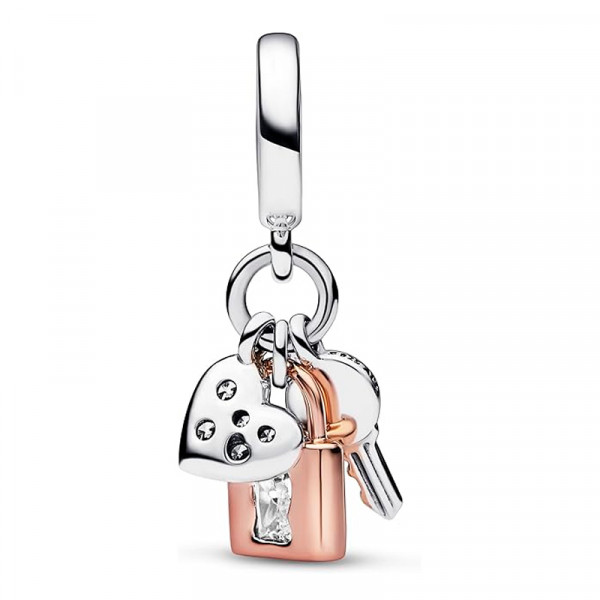 triple-key-padlock-and-heart-two-tone-pendant-charm-782506c01