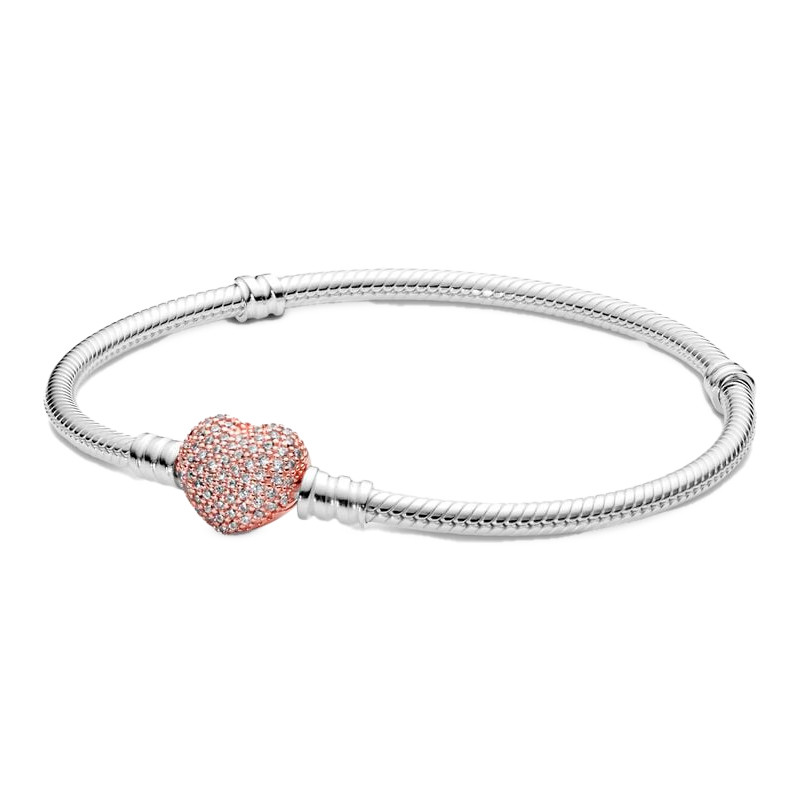 Pandora Bracciali Bracciale Moments con chiusura a cuore per charms 586292CZ