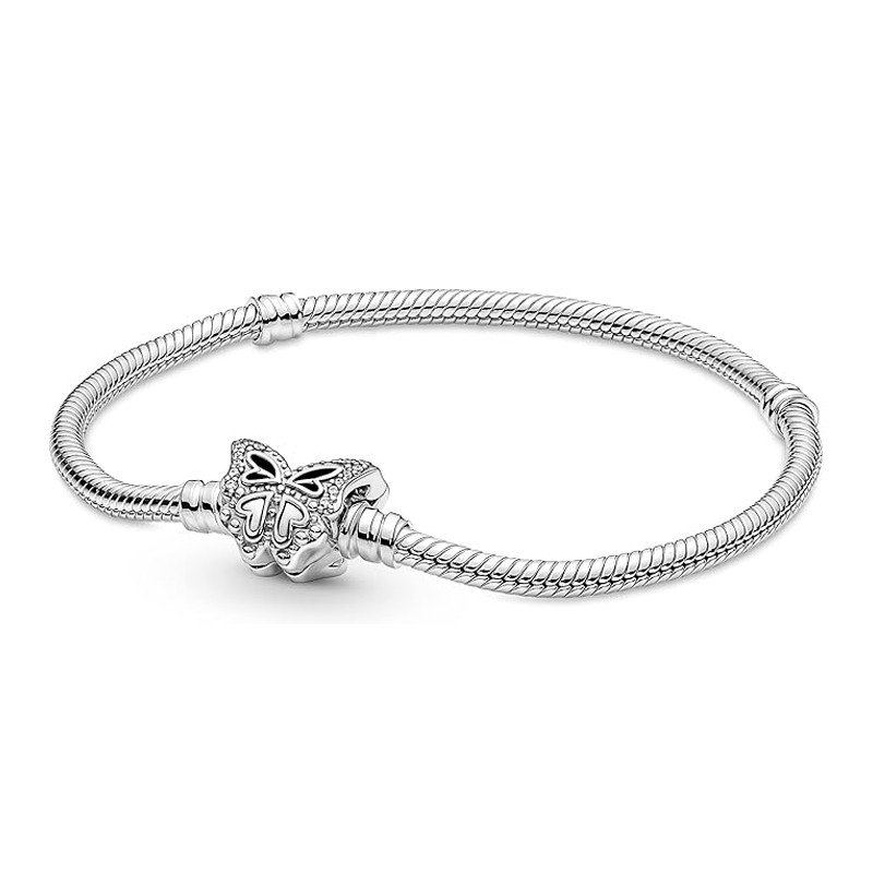 Pandora Pulsera Pandora Moments Cadena de Serpiente Cierre Mariposa 590782C01