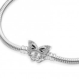 Pandora Moments Bracelet Snake Chain Butterfly Clasp 590782C01