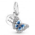 Charm Colgante Doble Mariposa Azul y Cita 790757C01