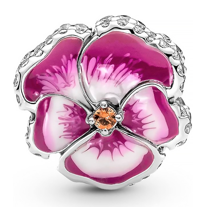 Pandora Charms Ciondolo fiore rosa viola del pensiero 790777C01