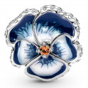 Blue Pansy Flower Charm 790777C02