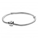 Sterling silver bracelet and Pandora clasp in sterling silver 590702HV