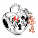 Amuleto de cadeado Disney Mickey e Minnie Mouse 780109C01