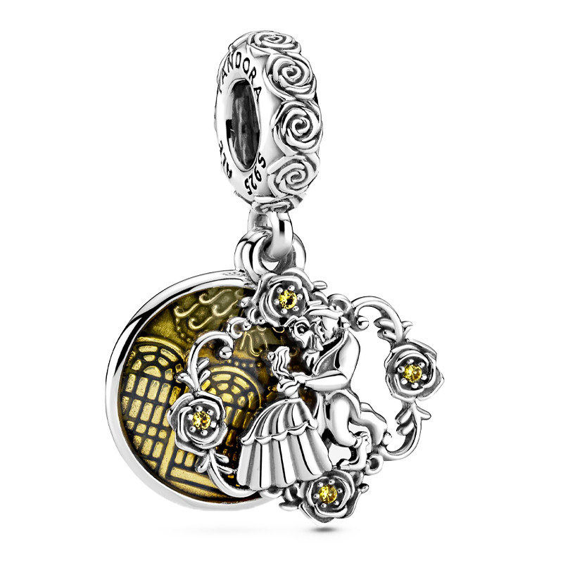 Pandora Charms Ciondolo con ciondolo danzante La Bella e la Bestia Disney 799014C01