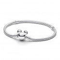 Bracciale Pandora Moments a catena serpente con chiusura Disney Topolino 593061C00