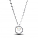 Collana di perle coltivate d'acqua dolce e pavé 393165C01