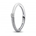 Anillo Dual Blanco y Pavé de Pandora ME 192528C02