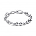 Bracciale a maglie e perline di metallo Pandora ME 592793C00