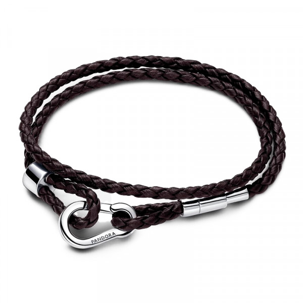 pandora-moments-bracelet-in-brown-double-braided-leather