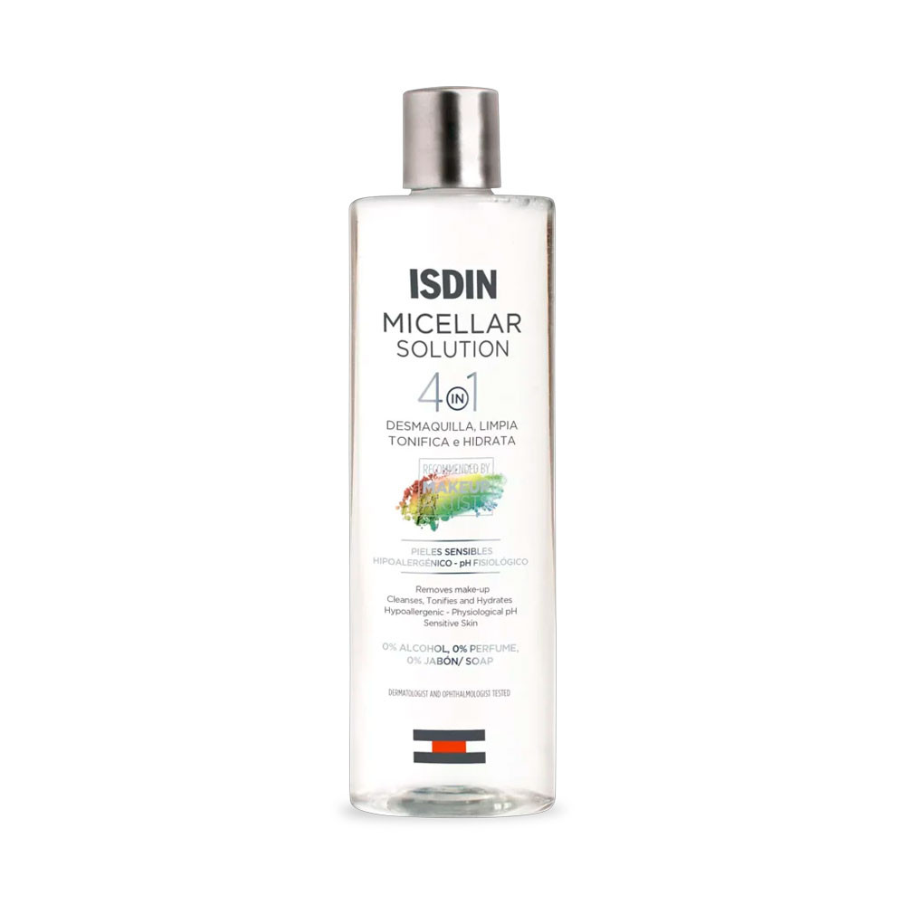 Isdin Micellar Solution Agua Micelar 4 En 1: Desmaquilla, Limpia, Tonifica E Hidrata
