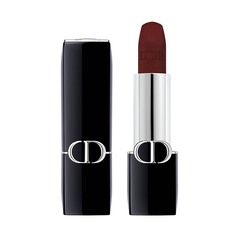 Dior 001 Diormidnight Gloss Rouge Balm Universal Lip Balm - 95% Natural Ingredients - Moisturizing Floral Treatment - Refillable