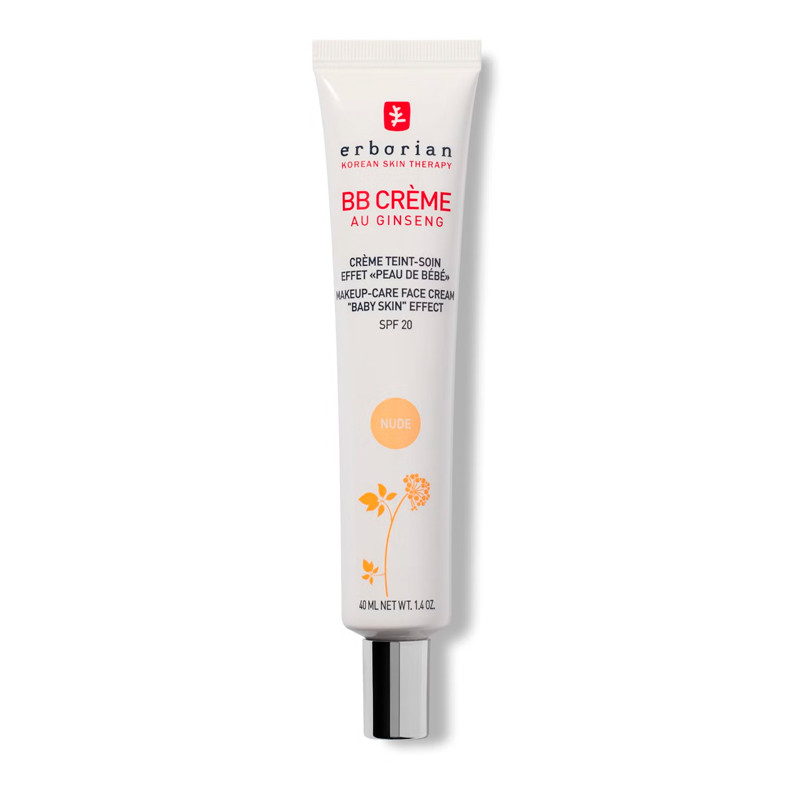 Erborian Cream Fluid Base Bb Coverage Hydrating Foundation Spf20 For Uneven Skin Nude Medium