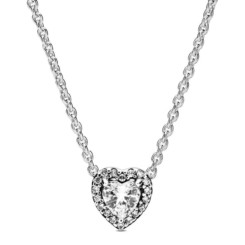 Pandora Silver Necklaces Embossed Heart Necklace 398425C01