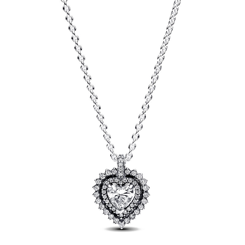 Pandora Collar Corazón Halo Brillante 393099C01 – imagen 2