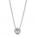 Round Halo Necklace Sparkling 391174C01