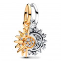 Sun and Moon Split Pendant Charm 763585C01