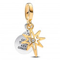 Charm colgante con diamante cultivado en laboratorio y estrella del norte 763588C01