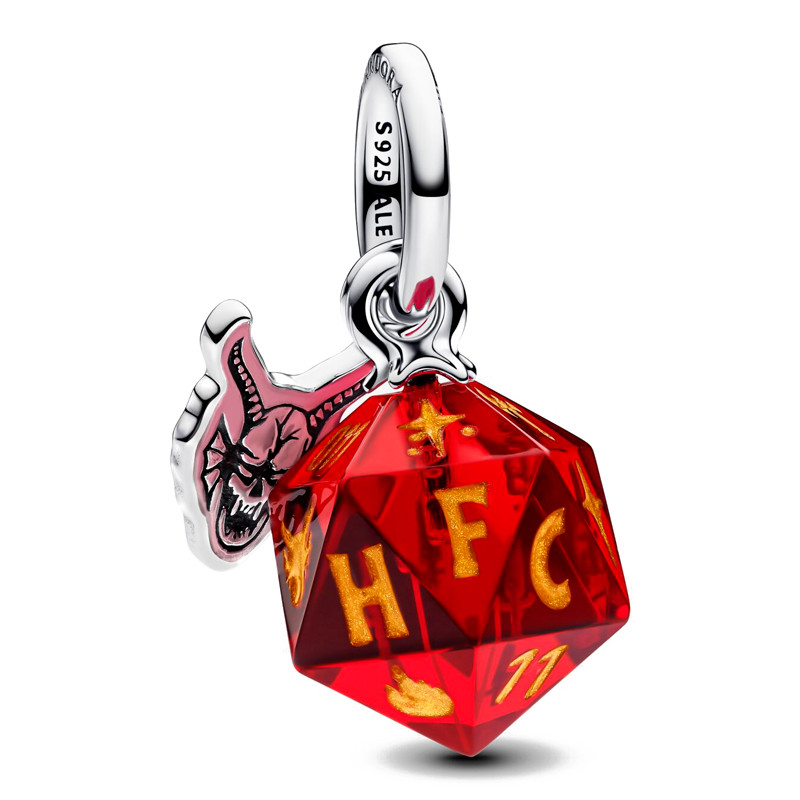 Pandora Silver Charms Stranger Things Hellfire Club Dice Pendant Charm 793564C01