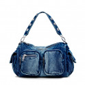 BOLSA DENIM PRIORI MULTIPOCKET HAVANA