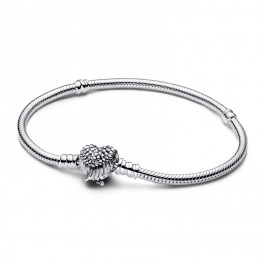 Bracciale a catena a serpente Linx con ciondoli a tema cuore