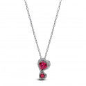 Collier Coeurs Halo Rouge 393658C01