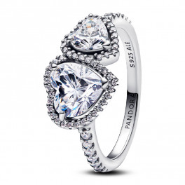 Sparkling Halo Hearts Ring 193659C01 - Sabina