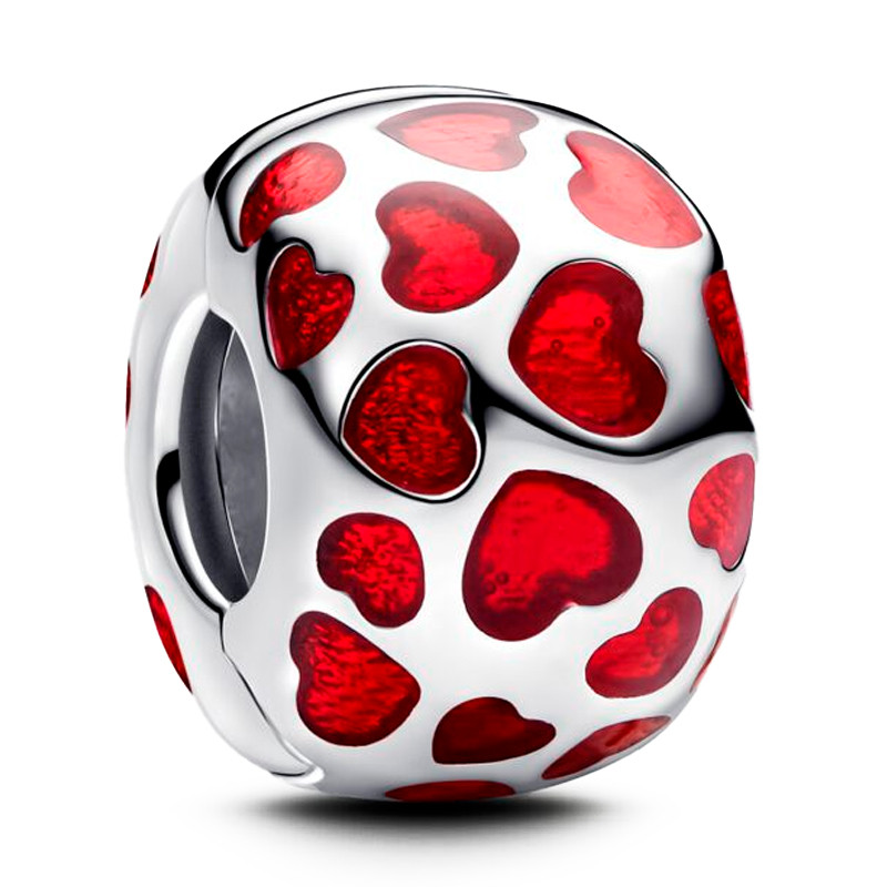 Pandora Charms Ciondolo a clip rotondo con cuori 793679C01