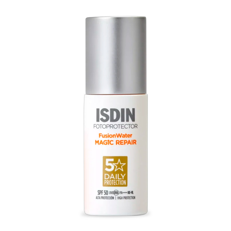 Isdin Creme Solari Viso Fusion Water Magic Repair SPF 50 Crema solare viso antietà
