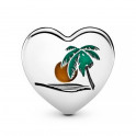 Sterling Silver Beach Heart Charm 792015_E032