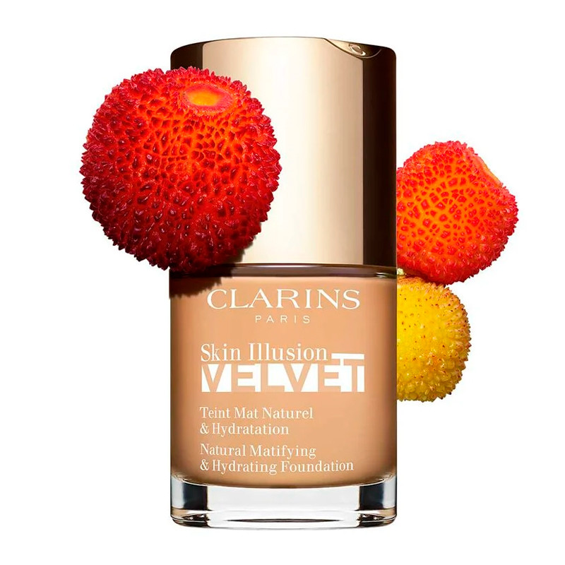 Clarins 110N Fluid Base Skin Illusion Velvet Makeup Matte Finish Serum