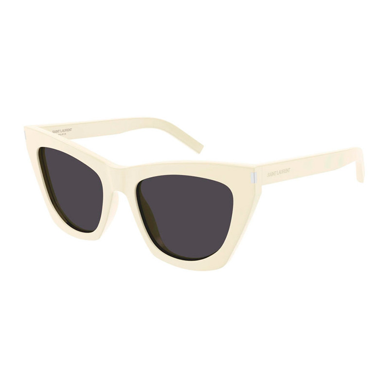 Saint Laurent Women's Ivory/Black Sunglasses For Sl 214 Kate Sunglasses