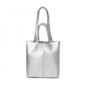 metallic-shoppertasche