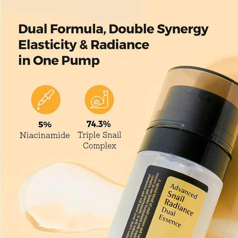 Cosrx Advanced Snail Radiance Dual Essence Esencia Revitalizante – imagen 2