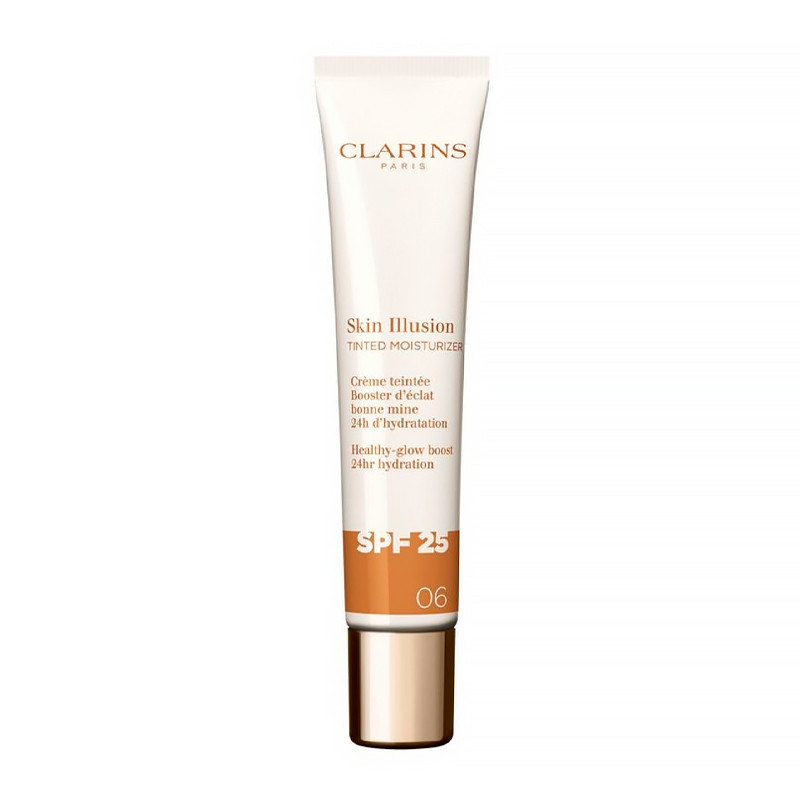 Clarins Cosmética Facial Skin Illusion Tinted Moisturizer SPF25 Tratamiento Antiedad Con Color Efecto Glow