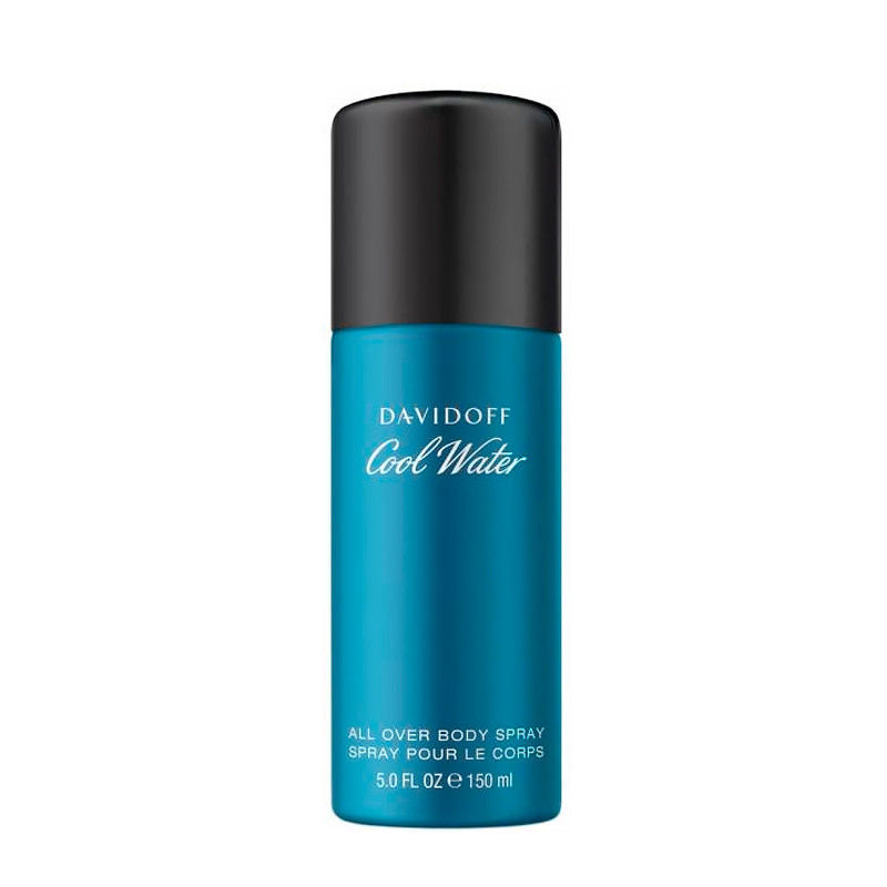 DAVIDOFF Cool Water All Over Body Spray 150 ml spray para adultos, perfume diario elegante, 150 ml, vaporizador