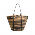 borsa tote in iuta a righe
