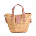 Sac en jute avec détails en daim