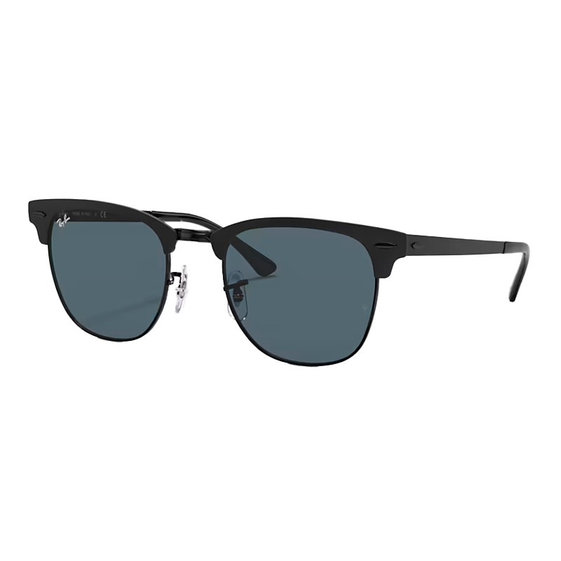 Ray-Ban Unisex Sunglass Clubmaster Metal - Frame color: Black, Lens color: Blue
