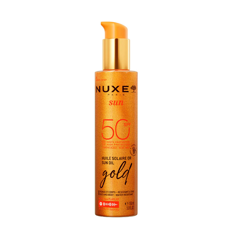 Nuxe Gold Sunscreen Body Huile Solaire Or Sun Oil High Protection Sun Oil Spf 50