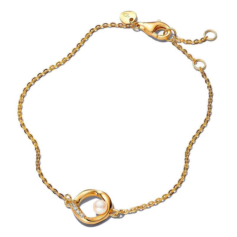 Pandora Gold/Golden Bracelets Organic Circle Shape Bracelet 563830C01