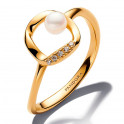Circle Ring in Organic Pavé Shape 163831C01
