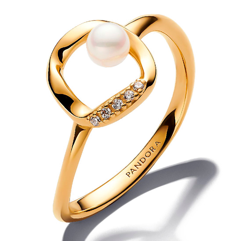 Pandora Anillo Círculo en Pavé Forma Orgánica 163831C01